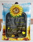 Lovely Gift For Graddaughter Sunflower I Love You Forever And Always Sherpa Blanket