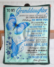 Blue Butterflies I Am Proud Of You Grandma Gift For Granddaughter Sherpa Fleece Blanket Sherpa Blanket