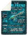 Loving You Is My Life Sea Turtle Gift For Darling Sherpa Blanket