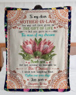 Protea You Gave Me The Man Of My Dreams Sherpa Fleece Blanket Gift For Daughter In Law Sherpa Blanket