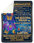 Dream Catcher I'm So Proud Of You Grandma Gift For Granddaughter Sherpa Fleece Blanket Sherpa Blanket