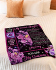 The Gift Of You Purple Rose Sherpa Fleece Blanket Gift For Daughter Sherpa Fleece Blanket