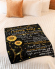 Enjoy The Ride Fireflies Sunflower Sherpa Fleece Blanket Grandma Gift For Granddaughter Sherpa Fleece Blanket