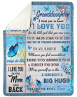 You Are My Sunshine Blue Butterflies Ouma Gift For Granddaughter Sherpa Fleece Blanket Sherpa Blanket