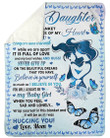 When You Feel Sad Blue Butterflies Sherpa Fleece Blanket Mom Gift For Daughter Sherpa Blanket