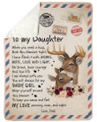 Love Letter Gift For Daughter Feel My Love Morning Noon And Night Sherpa Blanket