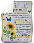 Gift For Granddaughter Butterfly And Sunflower Loving You And Breathing Sherpa Blanket