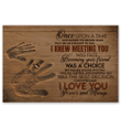 Fingerprints On Sand Gift For Wife Meeting You Was Fate Horizontal Poster