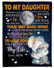 Wherever Your Journey In Life Full Moon Elephant Sherpa Fleece Blanket Mama Gift For Daughter Sherpa Fleece Blanket