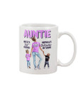 Purple Pink Design How Important Of Auntie To Niece And Nephew Family Gift Mug