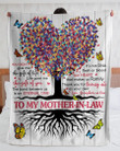 To Mother In Law Tree Of Life You Are The Gift Of Life Sherpa Blanket