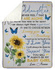 Never Feel That You Are Alone Gift For Granddaughter Sherpa Blanket
