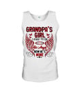Gift For Angel Grandpa Plaid Red I Used To Be His Angel Unisex Tank Top