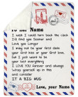 Letter Gift For Wife Custom Name Love You Longer Fleece Blanket Sherpa Blanket