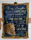 Lion Dad To Daughter This Old Lion Will Always Have Your Back Sherpa Blanket
