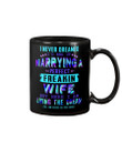 Blue And Purple Background Marrying A Perfect Freaking Wife Gift For Family Mug