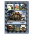 Stegosaurus Dinosaurs Picture Frames Gift For Dinosaur Lovers Sherpa Fleece Blanket Sherpa Blanket