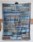 Mom Gift For Son Live Laugh Love Sherpa Fleece Blanket Sherpa Blanket