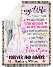 Gift For Wife Rings Want To Be Your Last Everything Sherpa Fleece Blanket Sherpa Blanket
