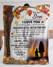 Autumn Season Always Be With You Sherpa Fleece Blanket Mom Gift For Son Sherpa Blanket
