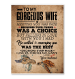 Gift For Gorgeous Wife Becoming Your Friend Was A Choice Matte Canvas Vertical Poster