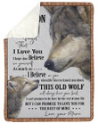 When Life Tries To Knock You Down Wolf Meme Gift For Grandson Sherpa Blanket