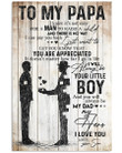 Present For Papa Always Be My Father My Hero Custom Design Vertical Poster