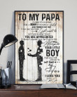 Present For Papa Always Be My Father My Hero Custom Design Vertical Poster