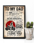 You Are Appreciated Custom Gift From Daughter To Dad Vertical Poster