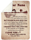 I Will Love You In The Moments We're Together Custom Name Gift For Wife Sherpa Fleece Blanket