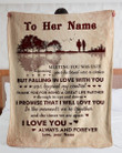 I Will Love You In The Moments We're Together Custom Name Gift For Wife Sherpa Fleece Blanket