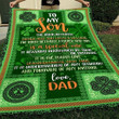 The Bond Between Father And Son Is A Special One Gift For Son St Patrick's Day Sherpa Fleece Blanket