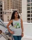 Leprechaun Gnome One Lucky Lala Clover St Patrick's Day Gift Ladies Flowy Tank