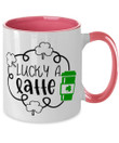 Lucky A Latter Green Clover St Patrick's Day Printed Accent Mug