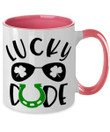 Lucky Dude Clover St Patrick's Day Printed Accent Mug