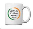 Ireland Where By Story Began Shamrock St Patrick's Day Printed Mug