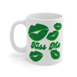 Kiss Me Green Lips Pattern St Patrick's Day Printed Mug