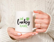 One Lucky Teacher Green Clover St Patrick's Day Printed Mug