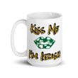 Textured Green Lip Kiss Me Shamrock St Patrick's Day Printed Mug