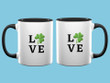 Love Three Leaf Clover St Patrick's Day Printed Mug