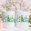 Three Lucky Gnomies Shamrock St Patrick's Day Printed Mug
