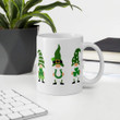 St. Patrick's Day Gnomes And Shamrock Printed Mug