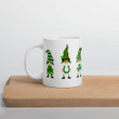 St. Patrick's Day Gnomes And Shamrock Printed Mug