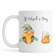 Gnome Cheers Clover St Patrick's Day Printed Mug