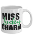 Miss Lucky Charm Clover St Patrick's Day Printed Mug