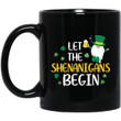 Let The Shenanigans Begin Clover St Patrick's Day Printed Accent Mug