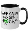Keep Calm And Get Lucky Shamrock St Patrick's Day Printed Accent Mug