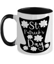 Black Lucky Hat Shamrock St Patrick's Day Printed Mug