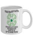 Shenanigans Up To Something Shamrock St Patrick's Day Printed Mug