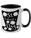 Black Lucky Hat Shamrock St Patrick's Day Printed Mug